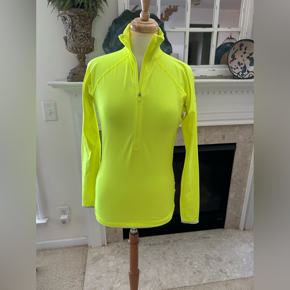Nike Pro Neon Yellow Women's Quarter-Zip Pullover